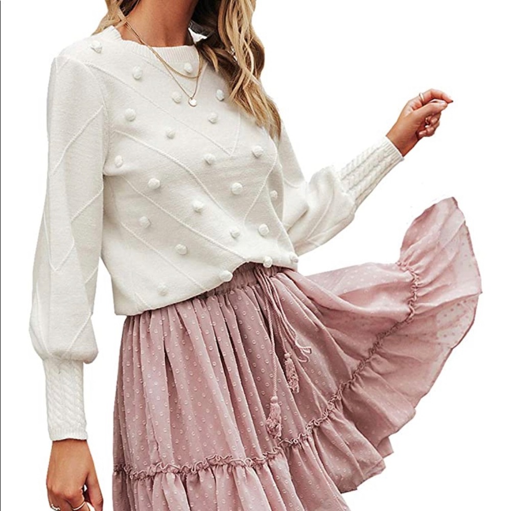 Lantern sleeve sweater